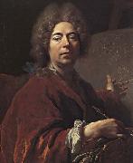 Nicolas de Largilliere, Self-Portrait Painting an Annunciation